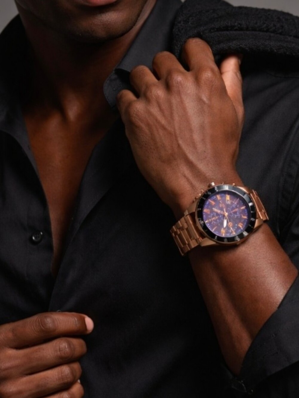 Rose gold Stainless steel fashion watch
